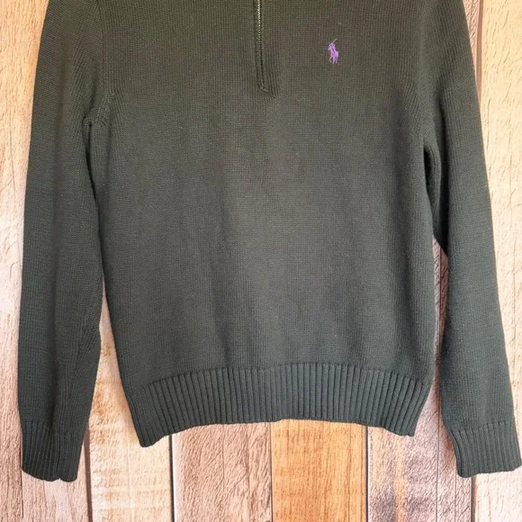 Polo Ralph Lauren Sweater Quarter Zip Knit Preppy Fall Winter Classic Ivy Small - Picture 4 of 8